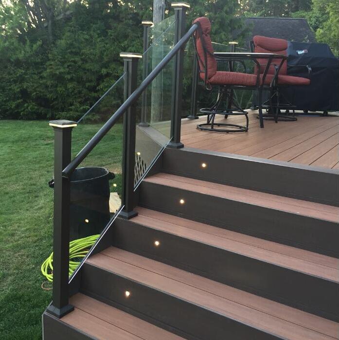 Beautiful WPC Decking with Glass Railing in USA