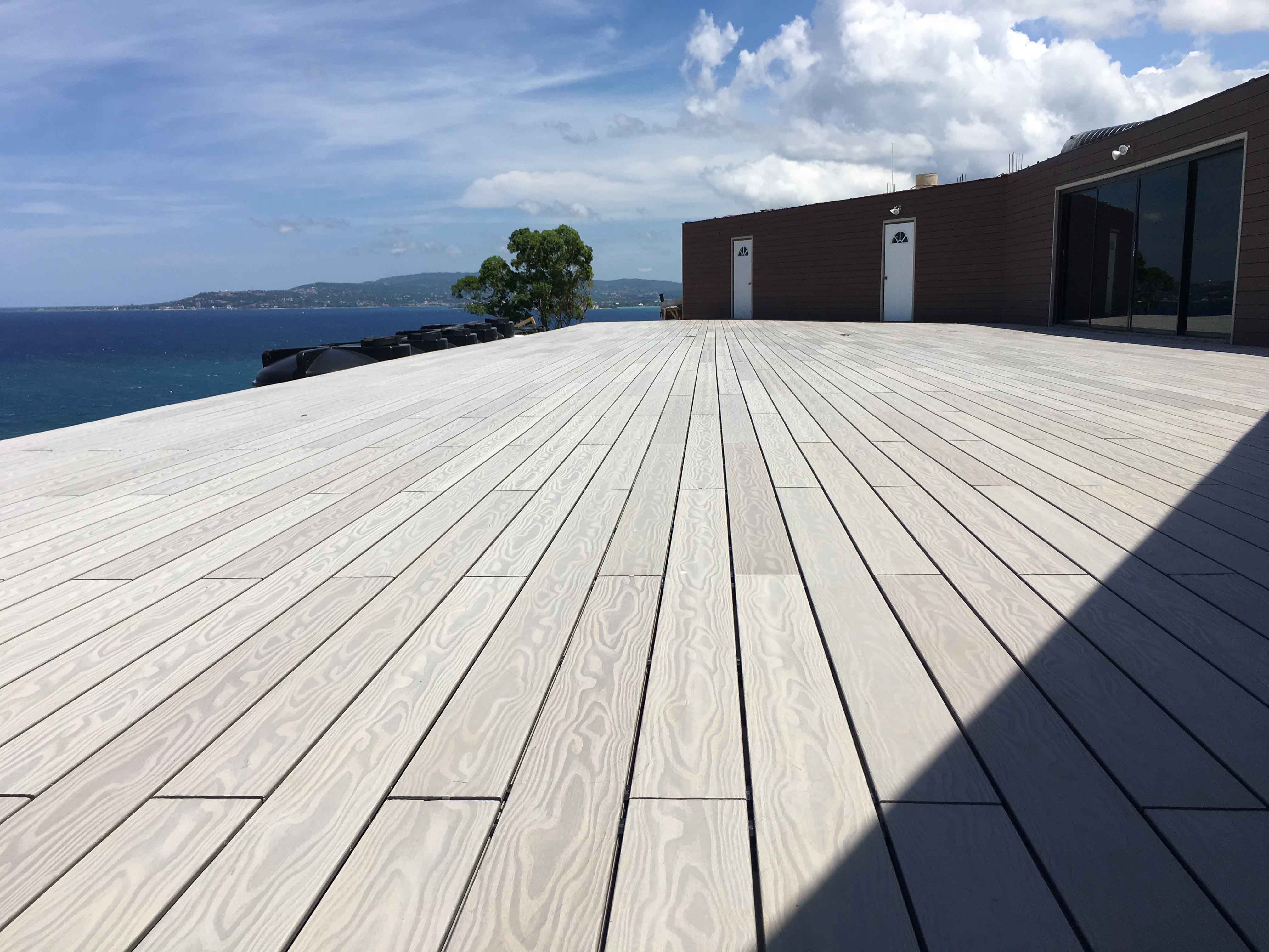 Beautiful WPC decking at the seaside