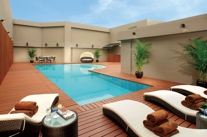 WPC Decking Installation for Swimming Pool Decoration